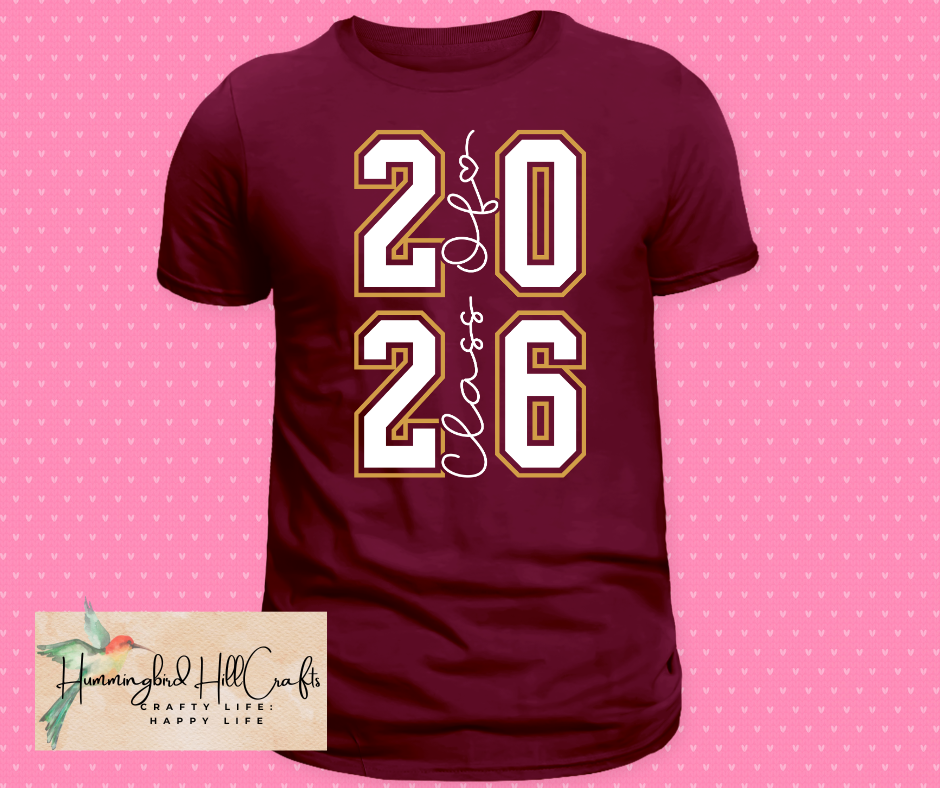 Short Sleeve Maroon T-Shirt Senior 2026 (Copy)