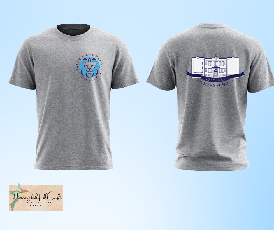 100th Anniversary St. Mary's T-Shirt with lion pocket logo