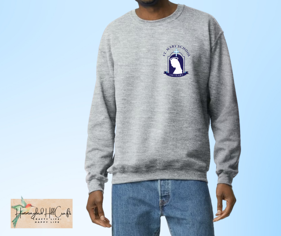 St. Mary's Crewneck Sweatshirt - Praying Mary Logo