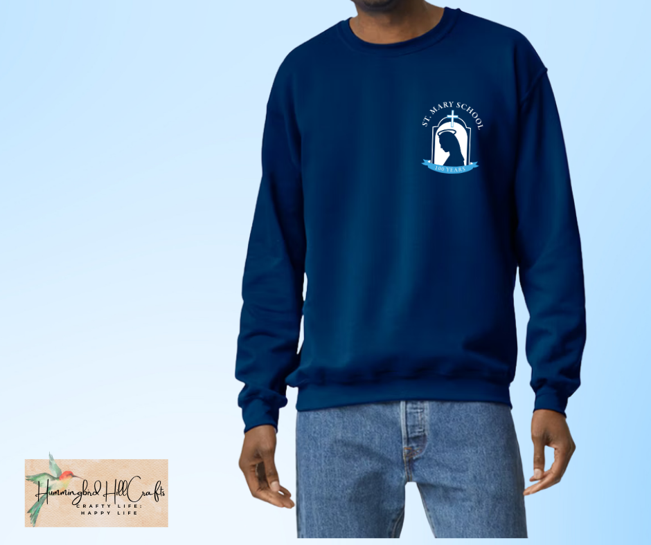 St. Mary's Crewneck Sweatshirt - Praying Mary Logo