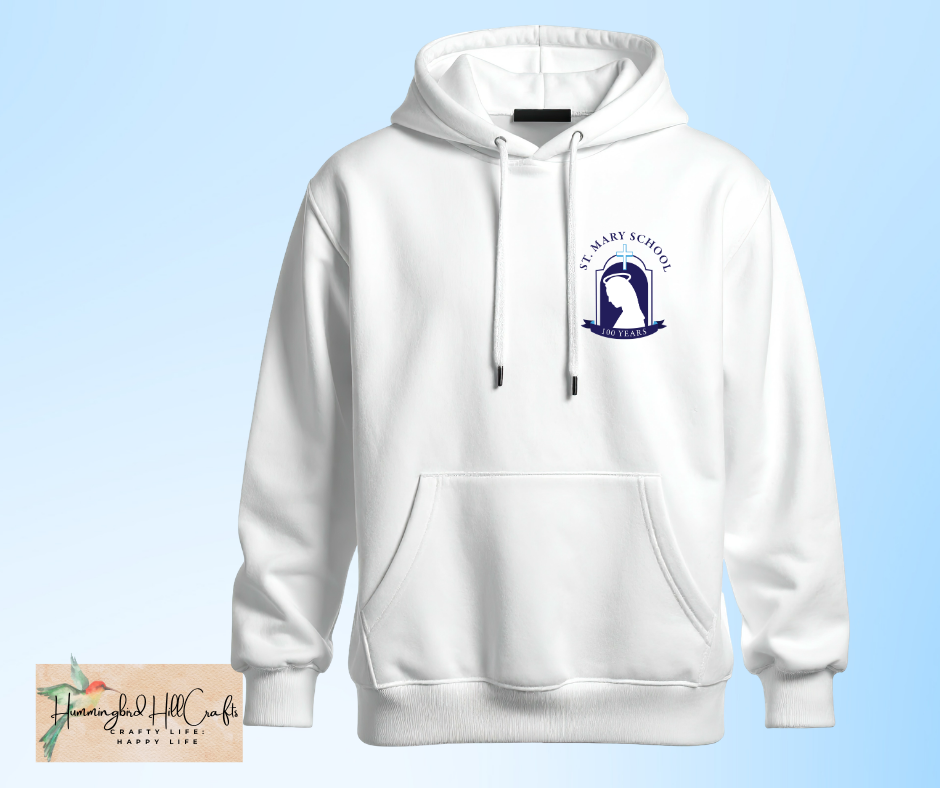 100th Ann. St. Mary's Hoodie Sweatshirt - Praying Mary Logo