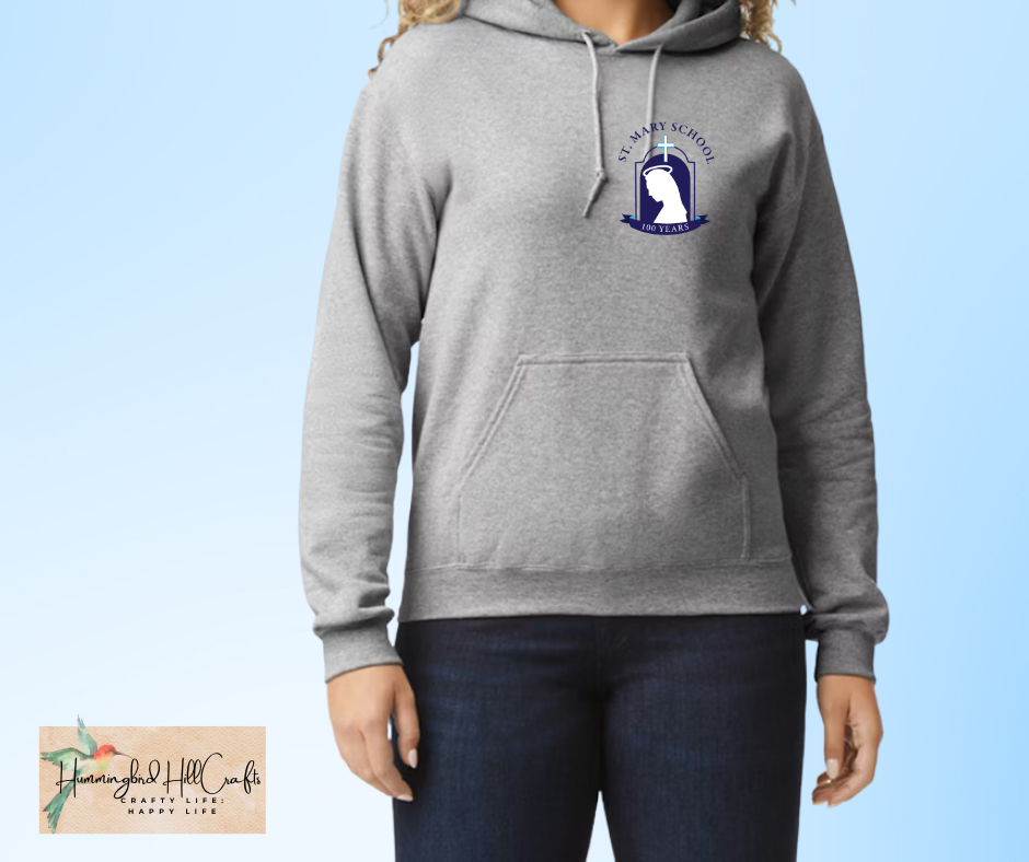 100th Ann. St. Mary's Hoodie Sweatshirt - Praying Mary Logo